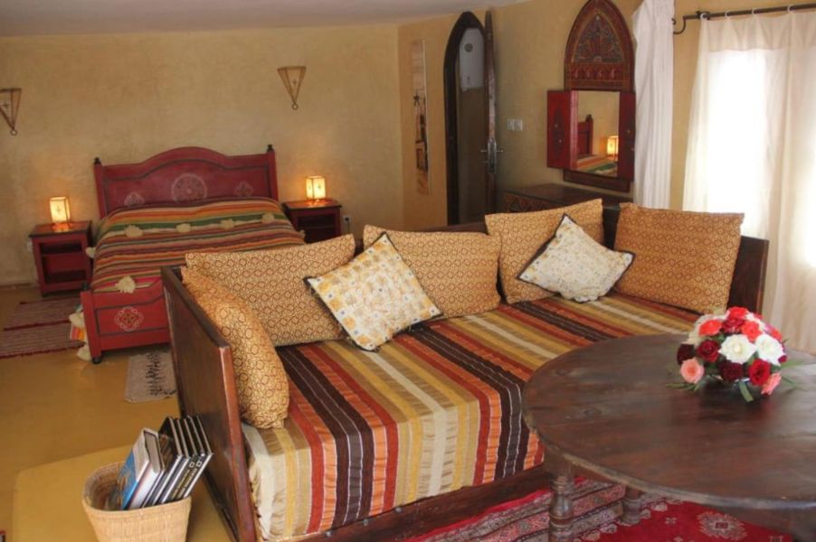 Chambre avec coin salon Riad Haizea Mogador